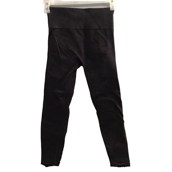 Joy Lab Women's Activewear Pants Compression Size L Black Ribbed Cropped - Picture 4 of 5